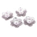Filigree flower pendant bead Platinum-coloured brass - 24x5mm - Hole: 1mm (4)