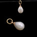 Oval Baroque freshwater pearl pendant - 10mm with ring (1)
