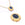 Beads Retail sales Oval bead multi-strand 12x10mm -matte golden brass - blue cabochon (1)