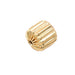 Brass grooved barrel bead 10mm golden brass - Hole: 1.5mm (1)