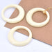 Pendant Round white Ivory resin - 35x3-5mm (2)