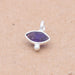 Amethyst oval eye pendant set in 925 silver - 7x9mm (1)