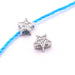 Brass star bead and zircon pavé 5.5x3mm - hole: 2mm (1)