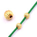 Grooved bead golden brass 5mm - Hole: 1.2mm (2)