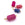 Beads Retail sales Tube pendant Fuchsia-tinted jade and golden steel 15x6mm - Hole: 1mm (1)