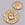 Beads wholesaler Scarab round medal pendant Golden brass - 18mm - Hole: 1mm (1)