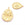 Beads wholesaler Sand dollar flower drop pendant Golden brass 20x15mm - Hole: 1.5mm (1)
