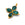 Beads wholesaler Green onyx flower cross pendant 925 silver golden quality 24x19mm (1)