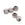 Beads Retail sales Round grooved platinum brass beads 4mm - Hole: 1mm (5)