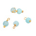 Faceted Amazonite Charm 4mm Golden Brass pin - Hole: 0.8mm (5)