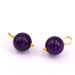 Amethyst round bead pendant - 8mm - Hole: 3mm (2)
