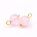 Rose quartz round bead pendant - 8mm - Hole: 3mm (2)