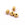 Beads Retail sales Stardust rondelle bead Golden brass 6x3.5mm - Hole: 1.5mm (4)