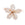 Beads wholesaler Cowrie shell and gold-plated brass flower connector - 46mm - Hole: 4mm (1)