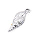Shell pendant Silver-plated brass - 19x9mm - Hole: 1.2mm (1)