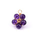 Flower pendant with amethyst beads and Golden copper - 17mm - Hole: 3mm (1)
