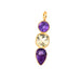Amethyst and citrine pendant 21x7mm - Hole: 2mm (1)