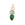 Beads Retail sales Moonstone aventurine and green onyx pendant 22x8mm (1)