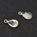 Drop pendant flash gold and quartz crystal - 9.5mm - Hole: 1mm (1)
