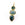 Beads wholesaler Pendant with 3 emerald stones fine golden 20mm (1)