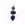 Beads Retail sales Pendant with 3 sapphire stones golden with fine gold 20mm (1)