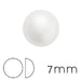 Round cabochon Preciosa White Pearl Effect 7mm (4)