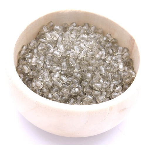 Buy Firepolish Faceted bead Light Black Diamond 3mm (50)