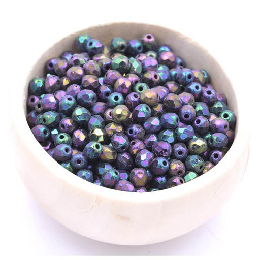 Buy Firepolish Faceted bead Iris - Purple 4mm (50)