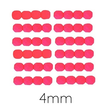 Czech fire-polished beads fluo Neon - PINK 4mm (50)