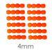 Czech fire-polished beads fluo Neon - Orange - 4mm (50)