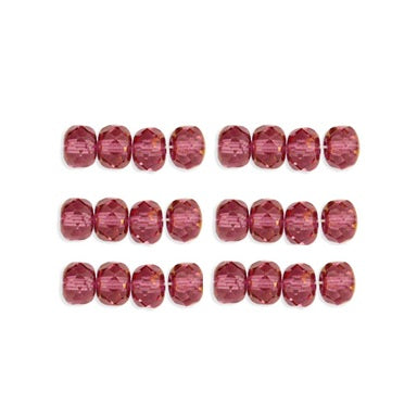 Copper French Rose faceted Czech rondelle bead 6x4mm (25)