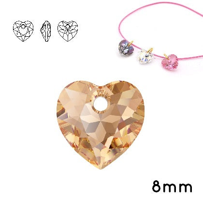 Crystal4You 6432 pendant coeur Light Colorado Topaz 8mm (2)