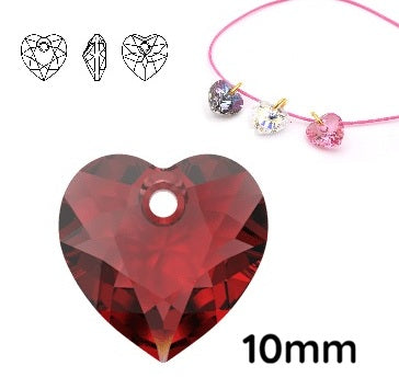 Crystal4You 6432 pendant COEUR Siam 10mm (1)