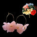 Rosaline acrylic petal earrings on 25mm golden steel hoops (1 pair)