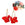Beads Retail sales Scarlet acrylic petal earrings on 25mm golden steel hoops (1 pair)