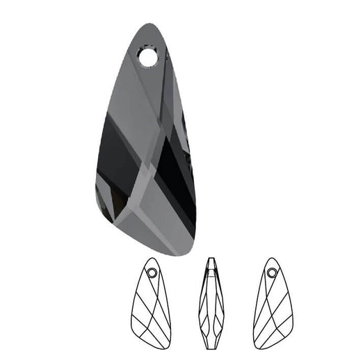 Buy Austrian crystal wing pendant 6690 Crystal Silver Night 23mm (1)