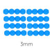 Czech Glass Round Beads fluo Neon electric blue 3mm (30)