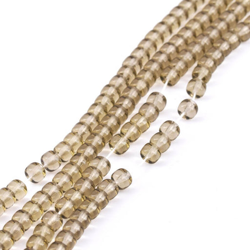 Buy Czech Black Diamond rondelle beads - 4x5mm (1 strand)