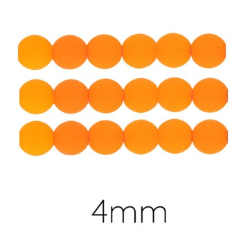 Buy Czech Glass Round Beads fluo Neon orange 4mm (50)