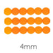 Czech Glass Round Beads fluo Neon orange 4mm (50)