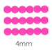 Czech Glass Round Beads fluo Neon Pink 4mm (50)