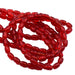 Siam Czech rice bead 6x4mm (1 Strand)