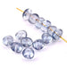 Baroque rondelle Czech beads Transparent Blue - 6-8mm (10g)
