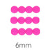 Czech Glass Round Beads fluo Neon pink - 6mm (50 perles)