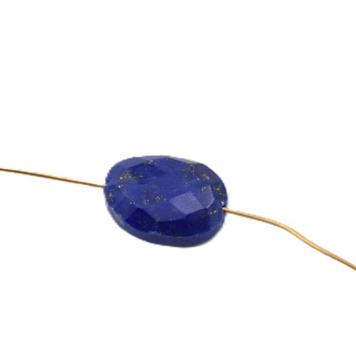Buy Oval faceted Lapis Lazuli bead - 11x8mm - Hole: 0.6mm (1)