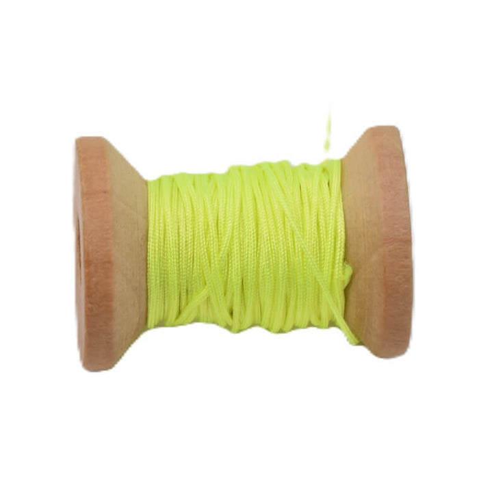 Neon yellow braided nylon cord - 0.4mm (5m)