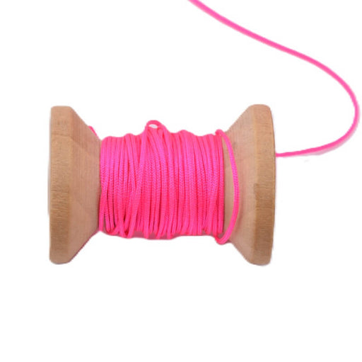 Neon pink braided nylon cord - 0.4mm (5m)