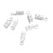Cord clip - Silver-plated - 10x3.5mm - Hole: 1.2mm (4)