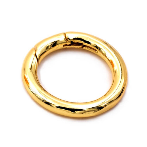 Spring clasp Round golden brass - 18x3mm (1)