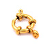 Golden stainless steel round buoy clasp - 12mm - Hole: 2mm (1)